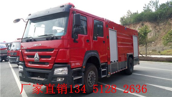 重汽豪沃8噸水罐消防車(國五)